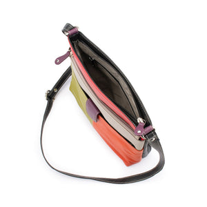 Franco Bonini - 1300 Large Front Tab Multi Pocket Side Bag- Orange Multi