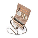 Franco Bonini - 1321 Leather Organiser Shoulder Bag - Bone Multi