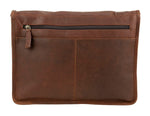 Franco Bonini - 15-0017 Leather flap Messenger business bag- Brown