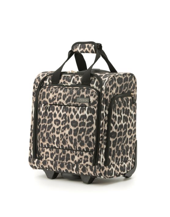 Tosca - AIR5055 Underseat Trolley case - Leopard