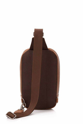 Samsonite - Classic leather Sling Bag - Cognac - 0