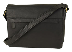 Franco Bonini 16-0020 Black Leather PC Compatible Satchel