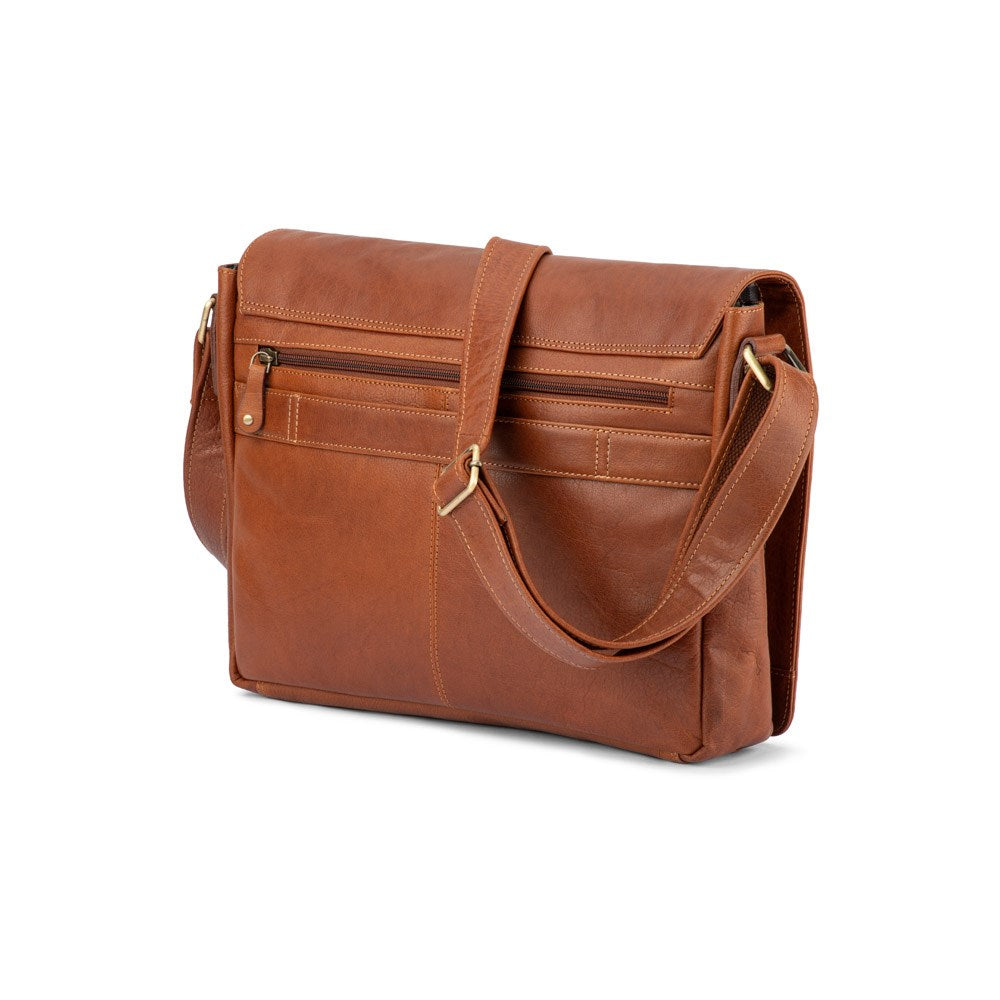 Franco Bonini 16-0020 leather PC Compatible satchel - Cognac - 0