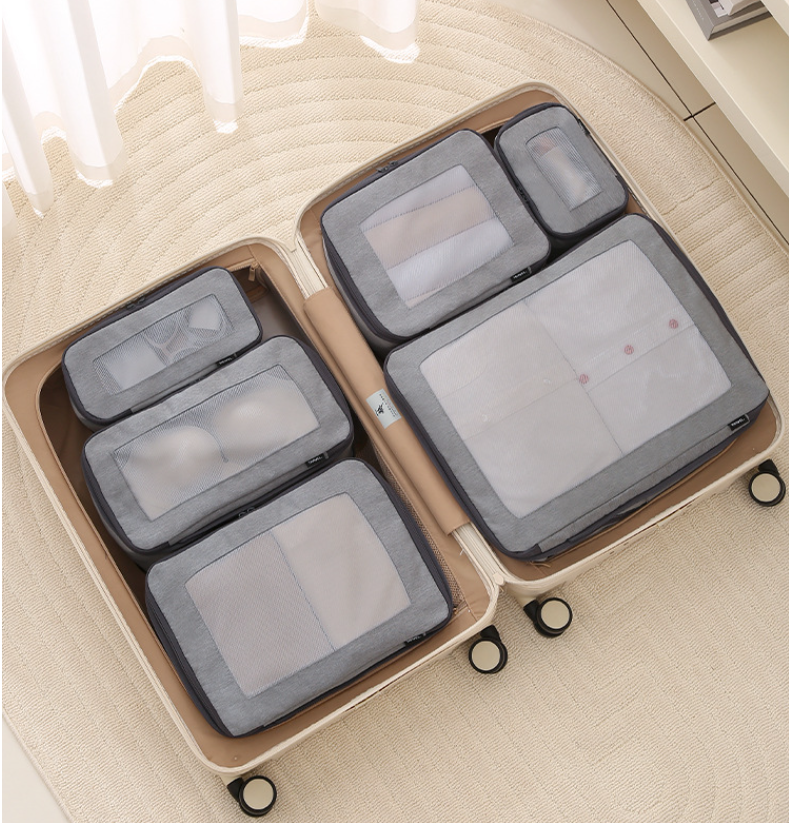 Comfort Travel - CC07 Set of 4 Compression packing Cubes - Natural