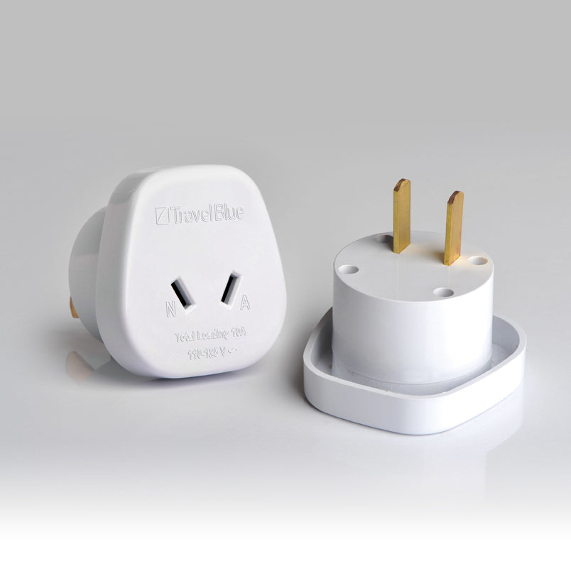 Travel Blue - Japan-USA-Canada-Taiwan-Thailand adaptor - White