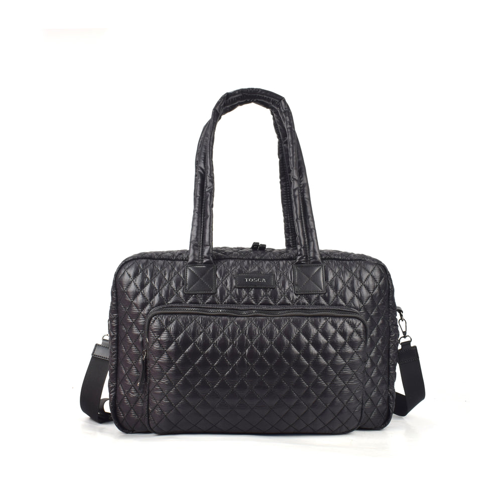 Tosca - MET982 Metro Quilted Split tote - Black