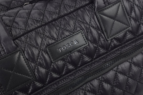 Tosca - MET982 Metro Quilted Split tote - Black