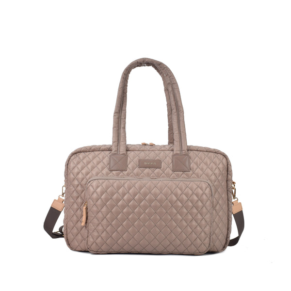 Tosca - MET982 Metro Quilted Split tote - Stone