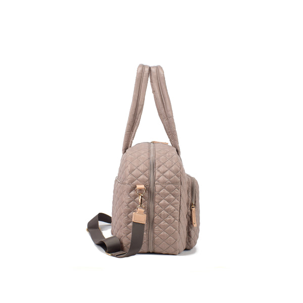 Tosca - MET982 Metro Quilted Split tote - Stone