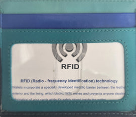 Oran - SAF-7202 Craig leather Card Holder - Navy Combo - 0