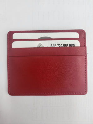 Oran - SAF-7202 Craig Leather Card Holder - Red