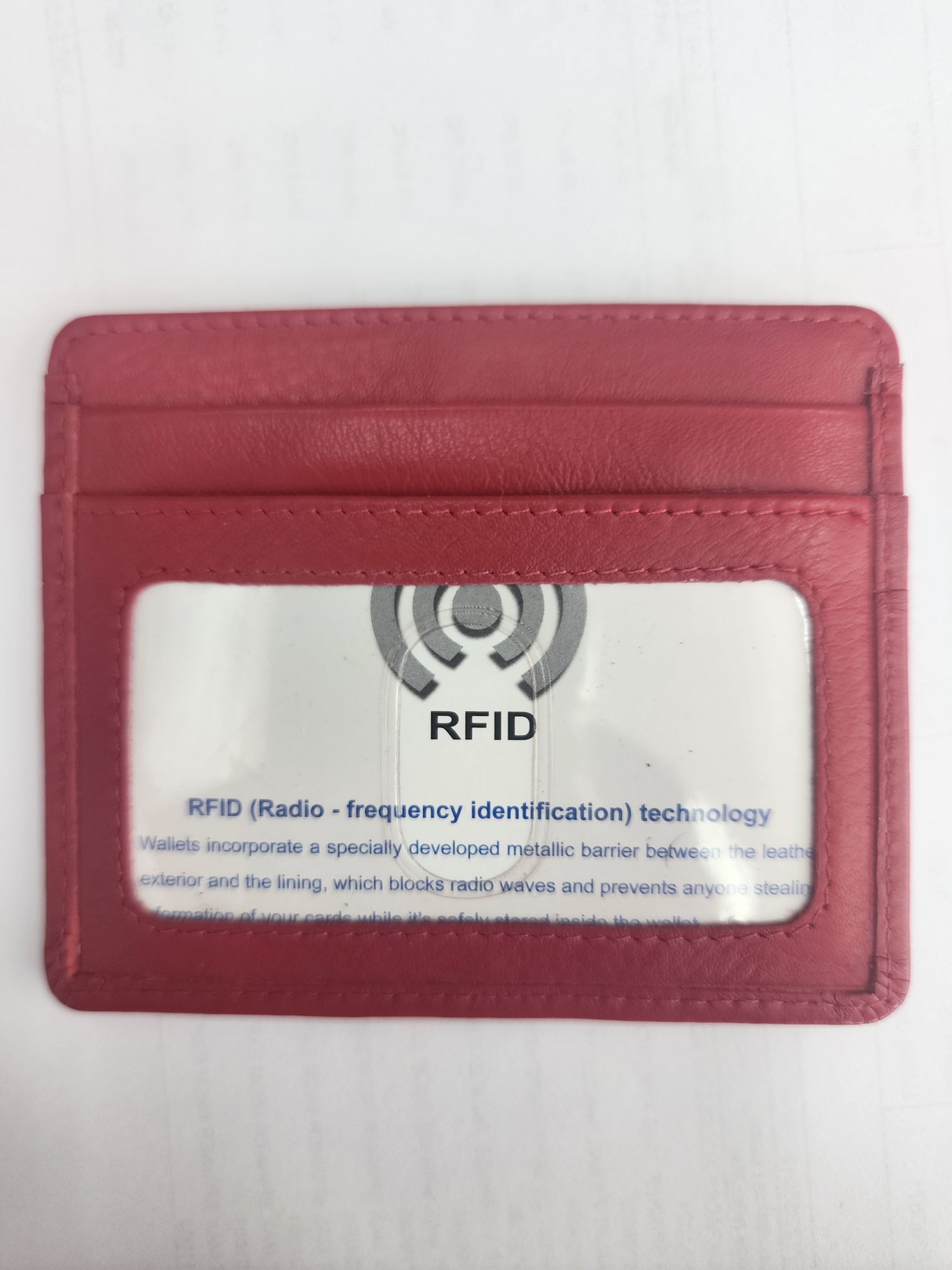 Oran - SAF-7202 Craig leather Card Holder - Red - 0