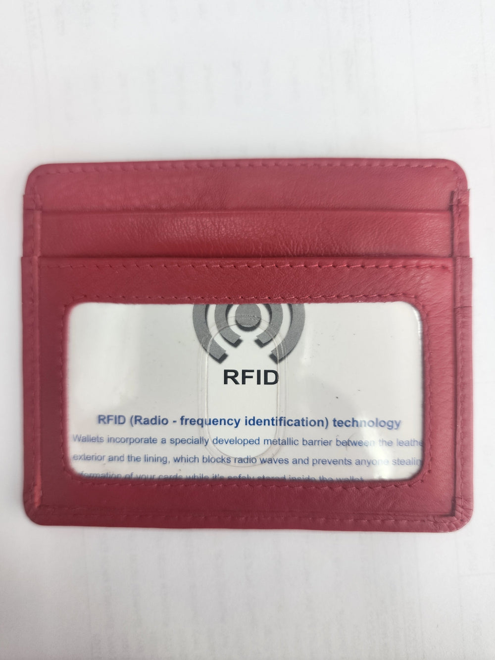 Oran - SAF-7202 Craig Leather Card Holder - Red