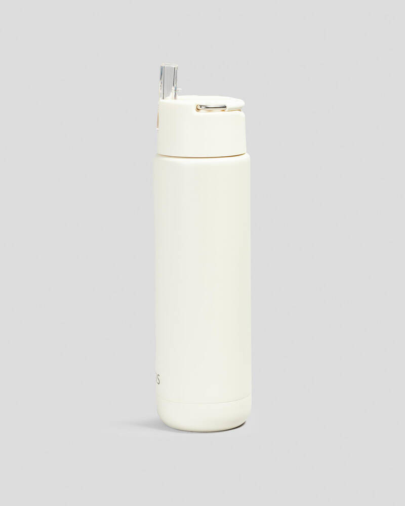 Oasis - 8867 MODA 700Ml Ceramic tripple wall insulated Bottle w Straw - Alabaster