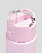 Oasis - 8867 MODA 700Ml Ceramic tripple wall insulated Bottle w Straw - Pink Lemonade