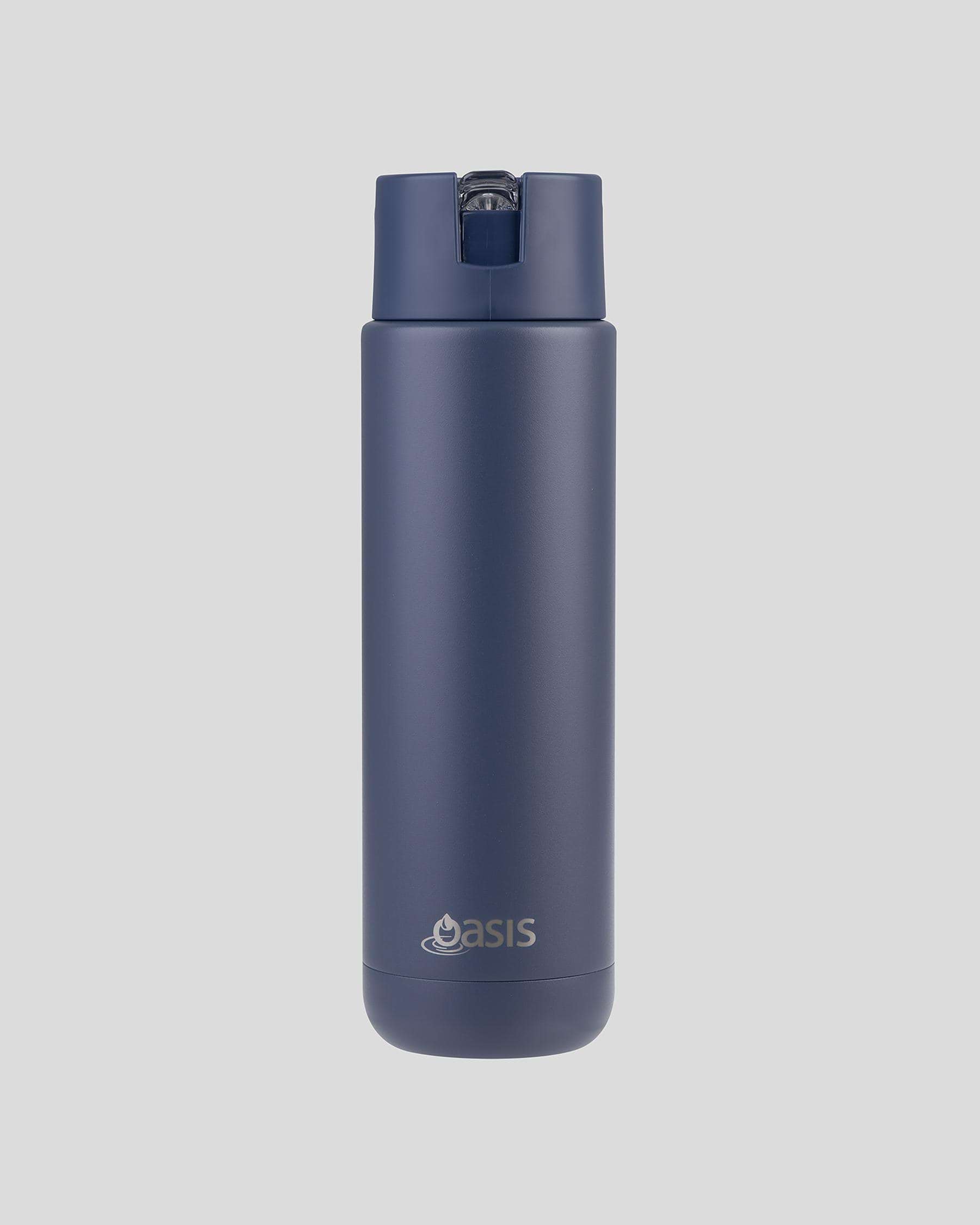 Oasis - 8867 MODA 700Ml Ceramic tripple wall insulated Bottle w Straw - Indigo