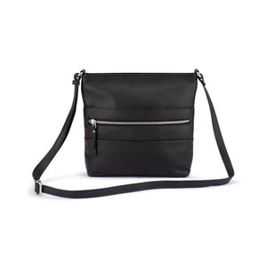 Franco Bonini - 21-0022 Leather Long Strap Square Handbag - Black