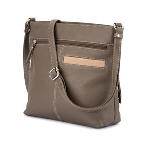 Franco Bonini - 21-0022 Leather Long Strap Square Handbag - Bone/Multi
