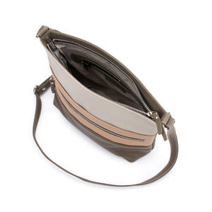 Franco Bonini - 21-0022 Leather Long Strap Square Handbag - Bone/Multi
