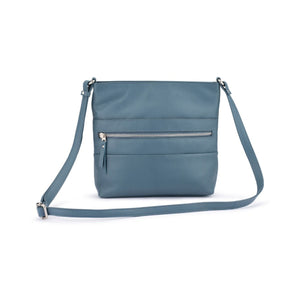 Franco Bonini - 21-0022 Leather Long Strap Square Handbag - New Grey