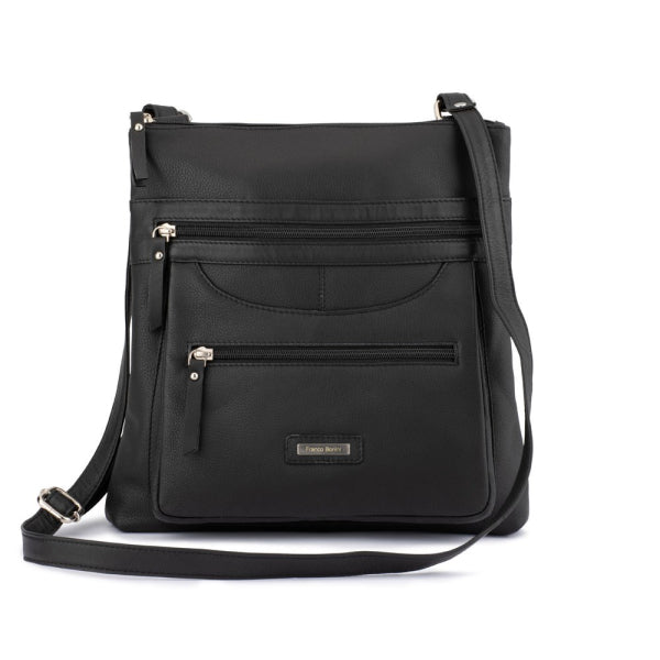 Franco Bonini - 21-0023 Leather front pocket Handbag - Black