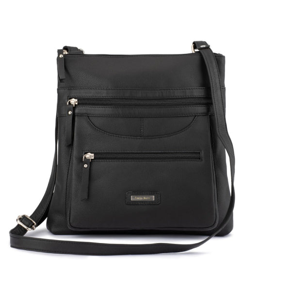 Franco Bonini - 21-0023 Leather Front Pocket Handbag - Black