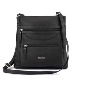 Franco Bonini - 21-0023 Leather Front Pocket Handbag - Black