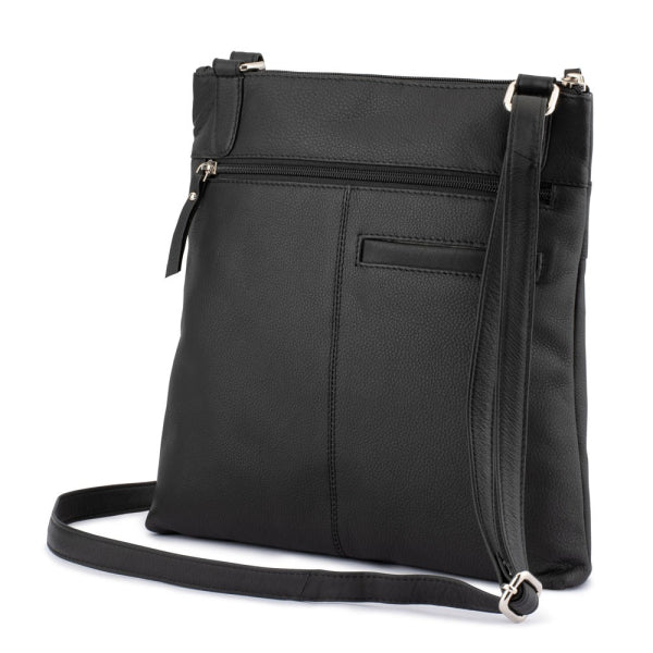 Franco Bonini - 21-0023 Leather front pocket Handbag - Black - 0
