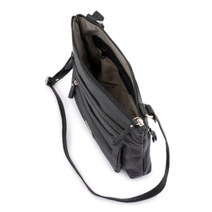 Franco Bonini - 21-0023 Leather Front Pocket Handbag - Black