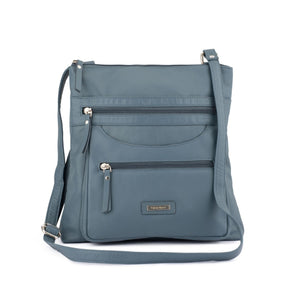 Franco Bonini - 21-0023 Leather Front Pocket Handbag - New Grey