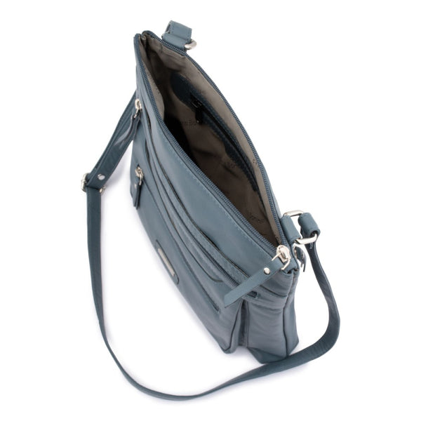 Franco Bonini - 21-0023 Leather front pocket Handbag - New Grey-3