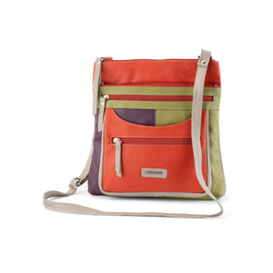 Franco Bonini - 21-0023 Multi Pocket Leather Handbag - Orange Multi