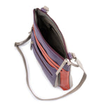 Franco Bonini - 21-0023 Leather front pocket Handbag - Purple/Multi