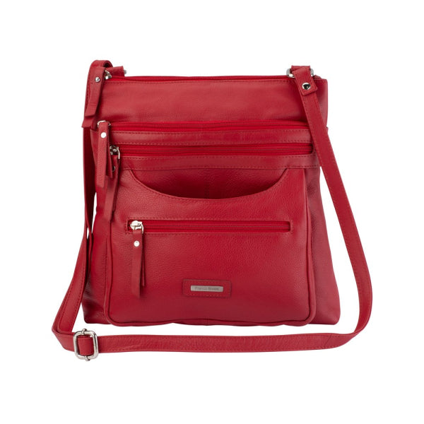 Franco Bonini - 21-0023 Leather Front Pocket Handbag - Red