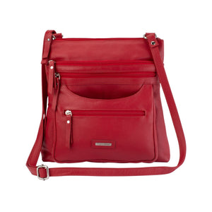 Franco Bonini - 21-0023 Leather Front Pocket Handbag - Red