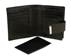 Franco Bonini 21-01 Black RFID Leather Wallet Removable Card Holder