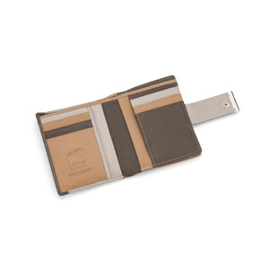 Franco Bonini 21-01 RFID Leather Wallet Removable Card Holder - Bone Multi