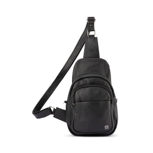 Franco Bonini - 23-0015 Soft Leather Sling Backpack - Black *SP