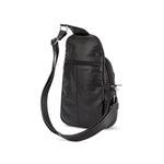Franco Bonini - 23-0015 Soft Leather Sling Backpack - Black *SP