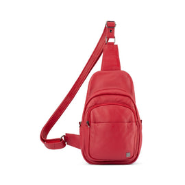 Franco Bonini - 23-0015 Soft Leather Sling Backpack - Red *SP