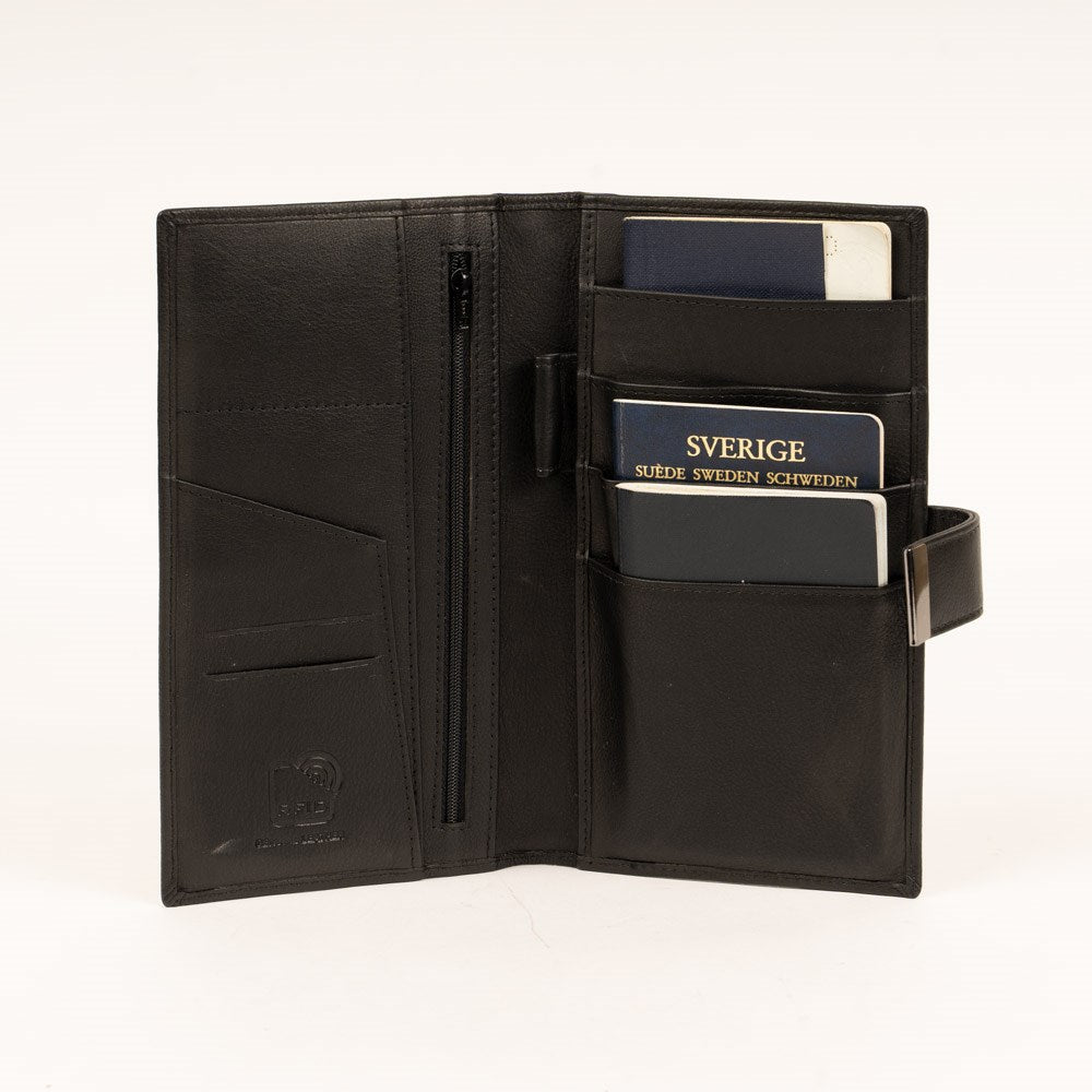 Franco Bonini - 23-01 Leather Family Passport holder - Black *DC