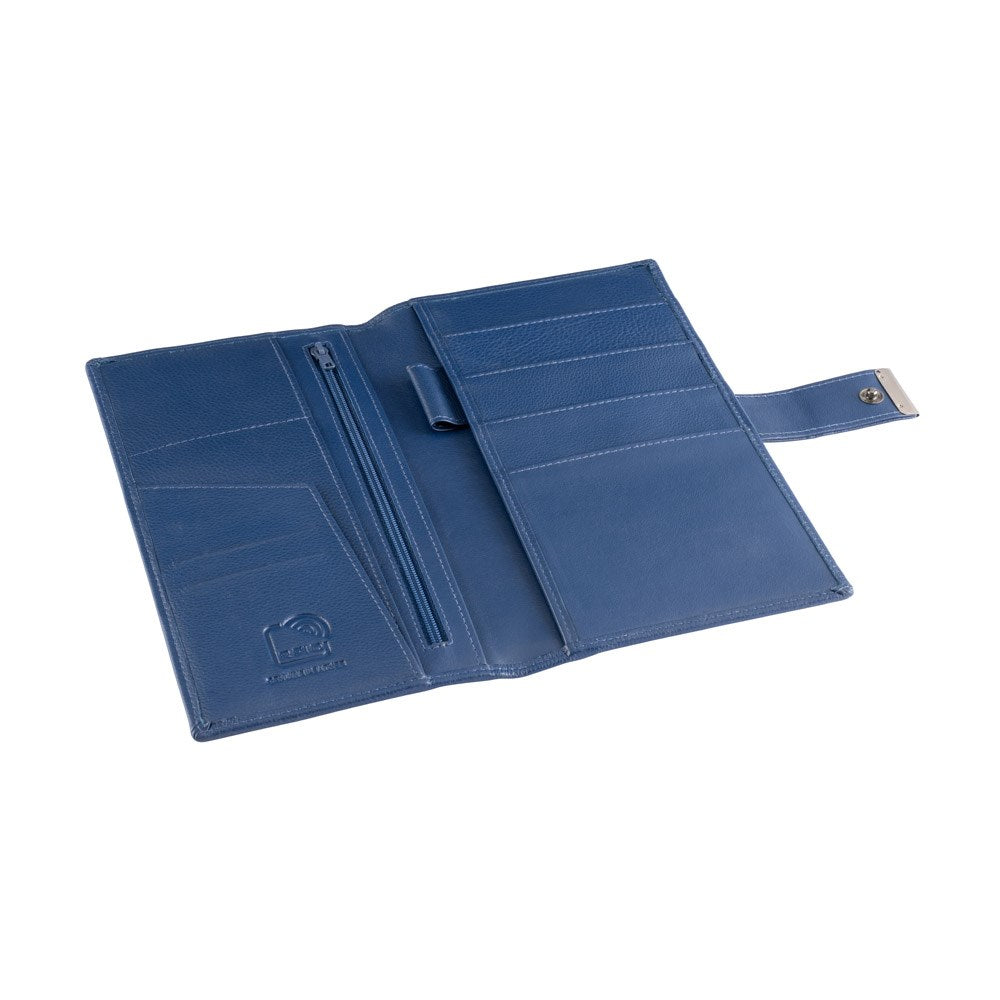 Franco Bonini - 23-01 Leather Family Passport holder - Blue