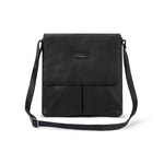 Franco Bonini - 24-001 Flapover leather crossbody bag - Black