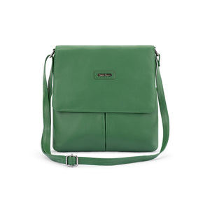Franco Bonini - 24-001 Flapover Leather Crossbody Bag - Dark Green