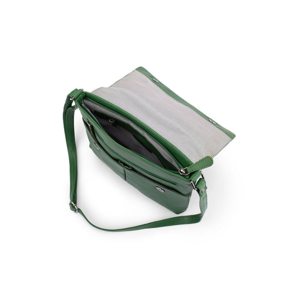 Franco Bonini - 24-001 Flapover Leather Crossbody Bag - Dark Green