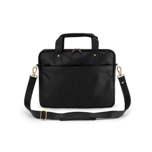 Franco Bonini - 24-003 Leather Satchel Business Bag - Black