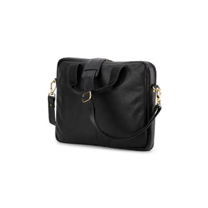 Franco Bonini - 24-003 Leather Satchel Business Bag - Black