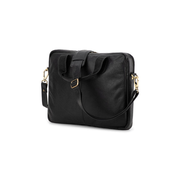 Franco Bonini - 24-003 Leather Satchel Business Bag - Black