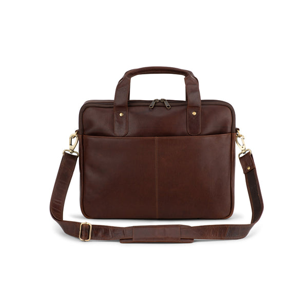 Franco Bonini - 24-003 Leather Satchel Business Bag - Brown