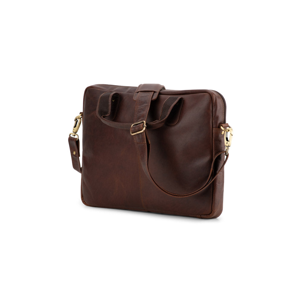 Franco Bonini - 24-003 Leather Satchel Business Bag - Brown